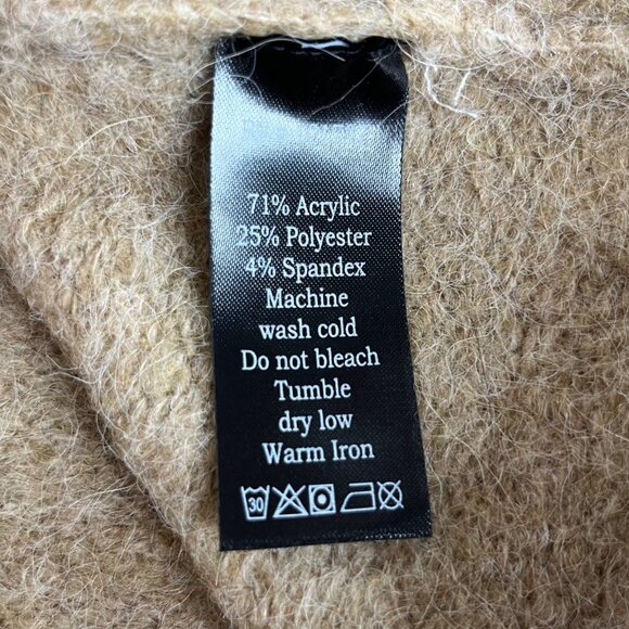 Permanent Short Sleeve Sweater Womans Medium Tan New - Picture 7 of 7